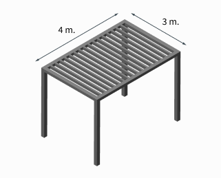 Pérgola bioclimática 4x3